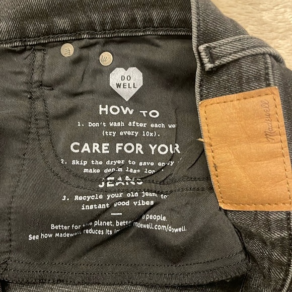 MADEWELL The Perfect Vintage Jean in Lunar Size 26 distressed knee in gray black - Picture 10 of 17
